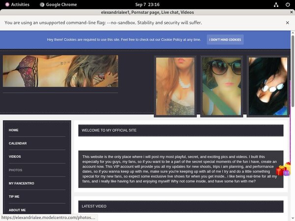 Elexandrialee.modelcentro.com 3 Day Trial