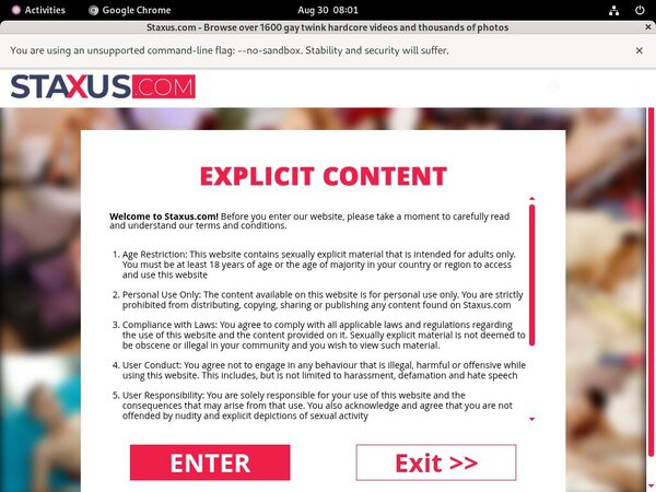 Free Staxus Account