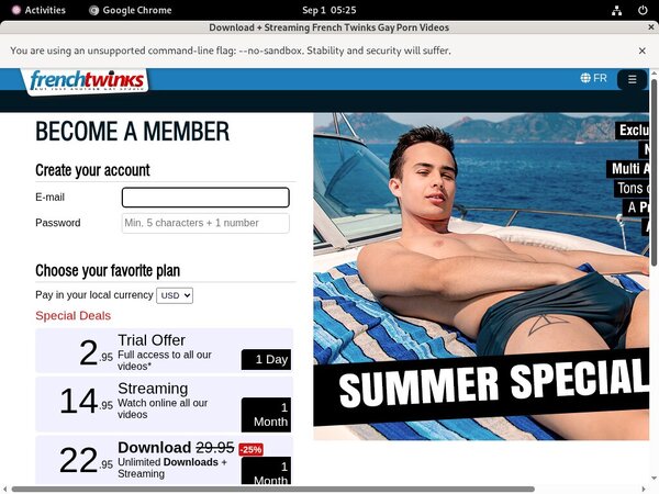 Frenchtwinks Free Trial Signup