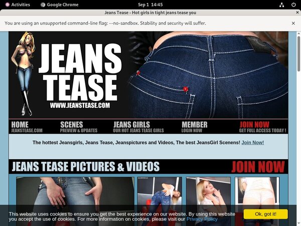 Jeans Tease Lesbian