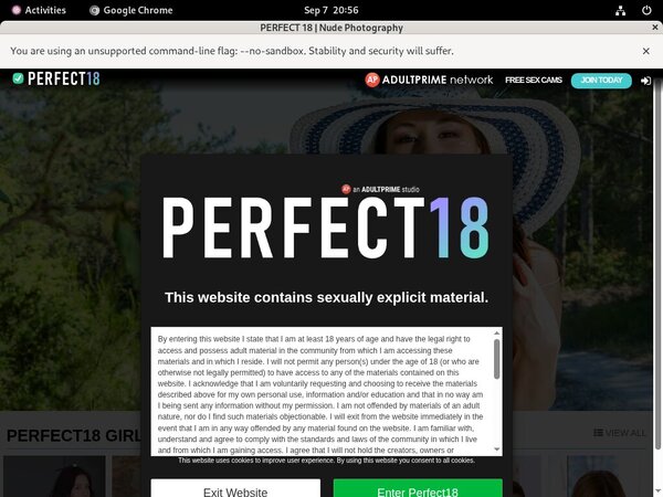 Perfect 18 Create Account