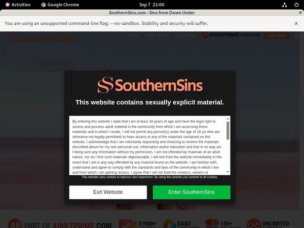 Southernsins.com Valid Account