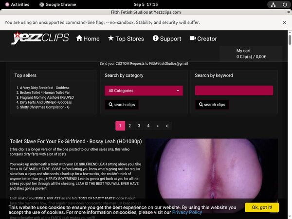 Yezzclips.com Password