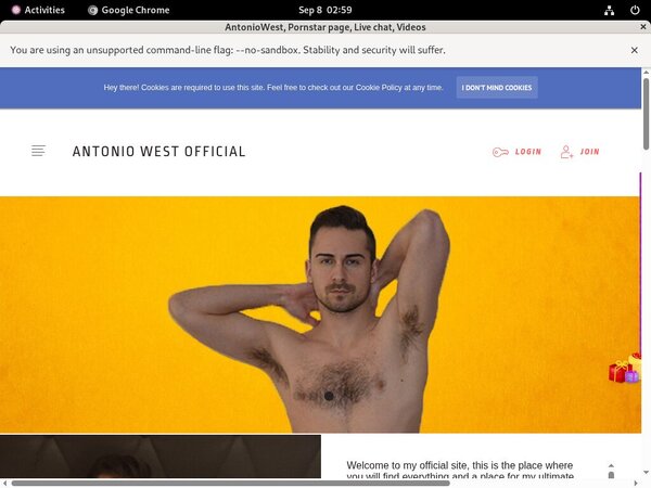 Antoniowestofficial.com Member Login